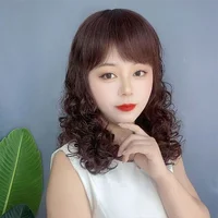 頭頂、後腦勺、鬢角有白髮，月月都要染髮根的姐姐們 ，有個這個捲髮片再也不染髮，能遮白髮，能增發量 ，能比別人年輕又漂亮，自然減齡髮型，輕鬆提升氣質